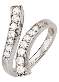 Jobo Damen Silberring, 64, Silber 925 (Sterlingsilber), silber, Silber 925 (Sterlingsilber), Fingerringe, 925 Silber mit Zirkonia