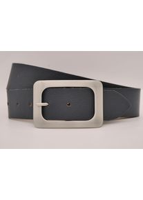 AnnaMatoni Damen Ledergürtel, blau, casual, Gr. 80, unifarben, Rindsleder, Gürtel, mit silberner Schließe