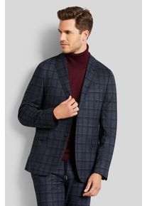 Bugatti Herren Sakko, blau, casual, Gr. 48, kariert, 53% Polyester, 43% Viskose, 4% Elasthan, Sakkos, mit High-Stretch-Funktion
