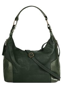 Samantha Look Damen Shopper, grün, Leder, Taschen, echt Leder, Made in Italy