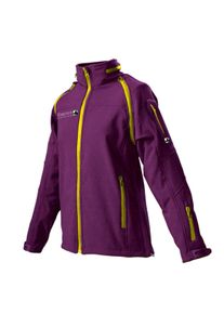 DEPROC Active Damen Softshelljacke "STANLEY PEAK WOMEN", lila, sportlich, Gr. 34, 96% Polyester; 4% Elastan, Jacken, abtrennbare Ärmel