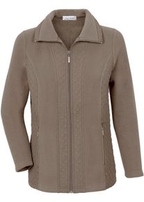 Casual Looks Damen Fleecejacke, grau, Gr. 52, unifarben, 100% Polyester, Jacken