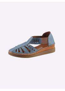 Gemini Damen Slipper, Gr. 38, blau, Glattleder, sportlich, Schuhe