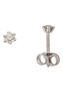 Firetti Damen Paar Ohrstecker "Schmuck Geschenk Gold 750 Ohrschmuck Solitär", 0,2 ct P2 = erkennbare Einschlüsse, Weißgold 750-Diamanten, weiß,