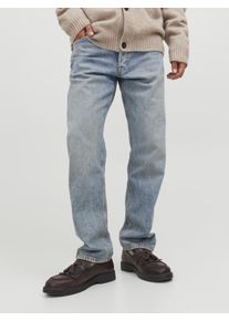 Jack & Jones JACK & JONES Herren Loose-fit-Jeans "JJICHRIS JJORIGINAL SBD 921 SN", blau, modisch, Gr. 30, Abriebeffekte, Denim/Jeans, Obermaterial: 100%