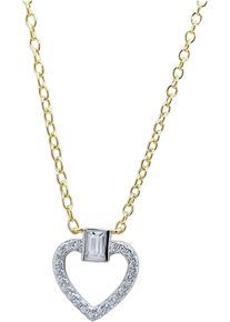 Firetti Damen Kette mit Anhänger "Schmuck Geschenk Silber 925 Halsschmuck Halskette Ankerkette Herz", Silber 925 (Sterlingsilber), L: 45cm B: 1,2mm,