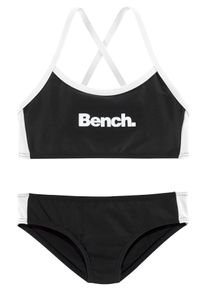 Bench. Kinder Bustier-Bikini, schwarz-weiß, Gr. 122, gestreift, Polyamid, Bikini-Sets, mit gekreuzten Trägern