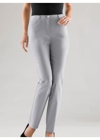 Stehmann Damen 5-Pocket-Hose, grau, Gr. 20, unifarben, 72% Viskose, 25% Polyamid, 3% Elasthan, Hosen