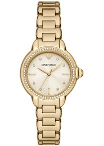 Emporio Armani Damen Quarzuhr, gold, Armbanduhren, Armbanduhr, Damenuhr, analog, Edelstahlarmband