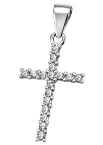 Firetti Damen Ketten-Anhänger "Schmuck Geschenk Silber 925 Halsschmuck Anhänger Kreuz", Silber 925 (Sterlingsilber), 0,80 g, silber, Silber 925