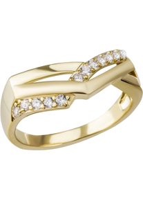 Firetti Damen Fingerring "Schmuck Geschenk Silber 925 Silberring Ring Spitze", 54, Silber 925 (Sterlingsilber), 2,6mm, gold, Silber 925