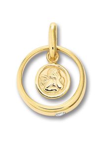 ONE ELEMENT Mädchen Ketten-Anhänger "Zirkonia Taufring mit Schutzengel Anhänger aus 333 Gelbgold", Gelbgold 333, gold, Gelbgold 333, Schmuckanhänger,