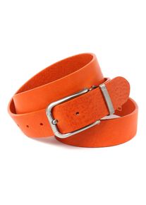 Anthoni Crown Damen Ledergürtel, orange, klassisch,modisch, Gr. 95, unifarben, Leder, Gürtel, Pflanzlich gegerbter Vollrindledergürtel