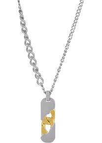 Firetti Damen Kette mit Anhänger "Schmuck Geschenk Edelstahl Halsschmuck Halskette Panzerkette Vintage", Edelstahl, L: 59cm B: 6,2mm, gold,