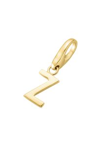 Damen Charm Buchstabe "Buchstabe Z, Silber 925", gold, Giorgio Martello MILANO, Silber 925 (Sterlingsilber), Charms