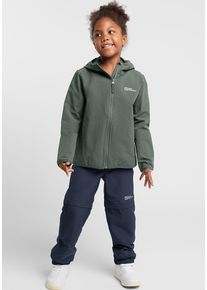 Jack Wolfskin Kinder Softshelljacke "SOLYD JACKET K", grün, Gr. 92, OBERSTOFF: 91% POLYAMID, 9% ELASTHAN; Futter: 100% POLYESTER, Jacken