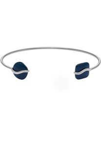 Skagen Damen Armspange "SOFIE SEA GLASS, SKJ1811040", Edelstahl, blau, Edelstahl, Armbänder, mit Glasstein
