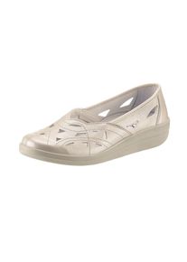Aco Damen Slipper, Gr. 41, grau, Glattleder, klassisch, Schuhe