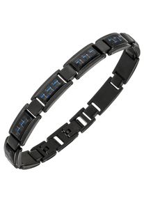 Jobo Damen Armband, Edelstahl-Carbon, schwarz, Edelstahl, Carbon, Armbänder, Edelstahl mit Carbon 21 cm