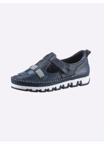 Gemini Damen Slipper, Gr. 38, blau, Glattleder, sportlich, Schuhe