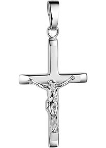 Firetti Damen Ketten-Anhänger "Schmuck Geschenk Gold 375 Halsschmuck Anhänger Kreuz", Weißgold 375, 1,6 g, weiß, Weißgold 375, Schmuckanhänger, Made