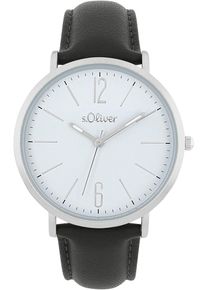 s.Oliver Herren Quarzuhr, grau, Armbanduhren, Armbanduhr, Herrenuhr, Mineralglas, analog
