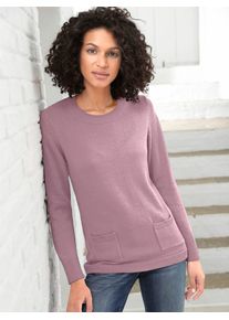 Casual Looks Damen Rundhalspullover "Pullover", rosa, Gr. 40, unifarben, 50% Baumwolle, 50% Polyacryl, Pullover