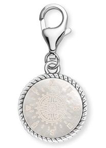 Engelsrufer Damen Charm-Einhänger "Windrose, ERC-ORNAWINDROSE-PE", bunt, Silber 925 (Sterlingsilber), Charms, mit Perlmutt