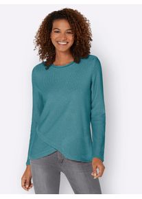 Inspirationen Damen Strickpullover "Pullover", blau, Gr. 42, unifarben, 100% Polyacryl, Pullover