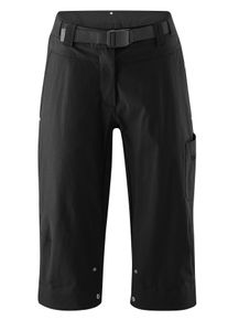 Gonso Damen Fahrradhose "Ruth 3/4", schwarz, Gr. 38, 90% Polyamid, 10% Elastan, Hosen, Damen 3/4 Radhose, Innenhose mit Sitzpolster, Bund inkl. Gürtel