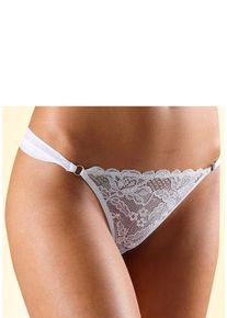 Nuance Damen String, Gr. 36, weiß, Obermaterial: 90% Polyamid, 10% Elasthan, Unterhosen, mit Schmuckdetail hinten