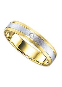 Firetti Trauring "Schmuck Geschenk Gold 375 Hochzeit Ehering Trauring "LIEBE"", 17,5, 0,01 ct SI = kleine Einschlüsse mit Brillant, Gelbgold