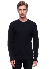 Rusty Neal Herren Strickpullover, blau, casual, Gr. L, unifarben, 50% Baumwolle, 50% Polyacryl, Pullover, in sportlichem Design