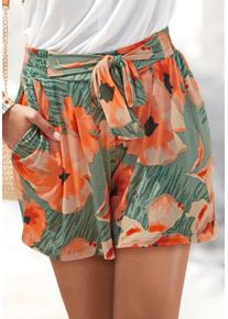 Lascana Damen Shorts, bunt, modisch, Gr. 36, bedruckt, Jersey, Obermaterial: 100% Viskose, Hosen, aus Viskosejersey mit Alloverdruck und Taschen,