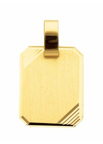 Adelia´s ADELIA ́S Damen Ketten-Anhänger "585 Gold Gravurplatte Anhänger", Damen, Gelbgold 585, gold, Gelbgold 585, Schmuckanhänger, Goldschmuck für Damen