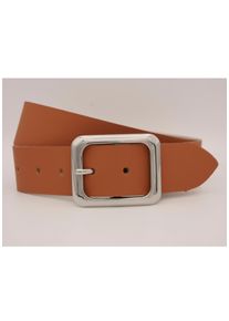 AnnaMatoni Damen Ledergürtel, braun, casual, Gr. 100, unifarben, Rindsleder, Gürtel, mit silberner Schließe
