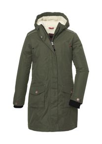 Killtec Kinder Funktionsmantel "KOW 142 GRLS CT", grün, sportlich, Gr. 140, Obermaterial: 88% Polyester 12% Baumwolle, Innenfutter: 100% Polyester,