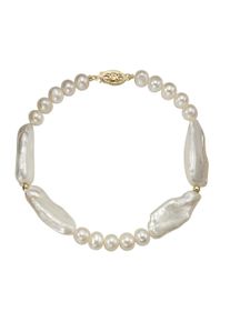 Diamonds by Ellen K. Damen Armband "Gold 585 Perle weiß 6-7mm", 21cm, Gold, gelb, FASCINATION BY ELLEN K., Gold, Armbänder