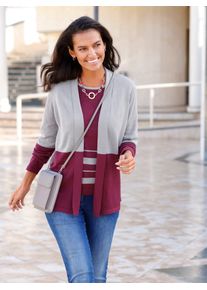 Casual Looks Damen Strickjacke, rosa, Gr. 38, gemustert, mehrfarbig, 50% Baumwolle, 50% Polyacryl, Strickjacken