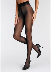 Lascana Damen Ouvert-Strumpfhose, Gr. 36, schwarz, Obermaterial: 92% Polyamid, 8% Elasthan, unifarben, Strumpfhosen, 20 den