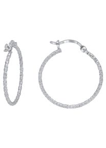 Firetti Damen Paar Creolen "Schmuck Geschenk Silber 925 Ohrschmuck diamantiert", 25, Silber 925 (Sterlingsilber), silber, Silber 925