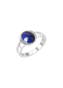 Vivance Damen Fingerring "925/- Sterling Silber rhodiniert Lapislazuli", 052 (16,6), Silber 925 (Sterlingsilber), weiß, Silber 925 (Sterlingsilber),