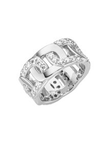 Damen Silberring "mit weißen Zirkonia, Silber 925", 56, Silber 925 (Sterlingsilber), silber, Giorgio Martello MILANO, Silber 925 (Sterlingsilber),