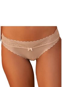 Lascana Damen Bikinislip, Gr. 36, braun, Microtouch, Obermaterial: 88% Polyamid, 12% Elasthan, Unterhosen, mit extra flachen Kanten und feiner Spitze