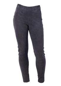 Maze Damen Lederhose "4202171", grau, Gr. M, Obermaterial: 100% Ziegenleder / Innenmaterial: 96% Baumwolle, 4% Elasthan, Hosen
