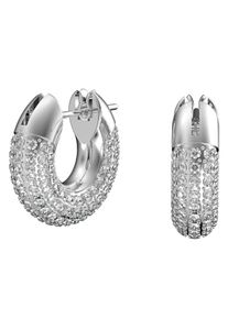 Swarovski Damen Paar Creolen "Dextera, 5618306", Metall, grau, Metall, Ohrringe, mit Swarovski Kristall