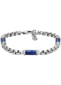 Fossil Armband "Schmuck Geschenk Edelstahl ALL STACKED UP, JF04604040, JF04725040", Edelstahl, blau, Edelstahl, Armbänder, mit Agat oder Sodalith