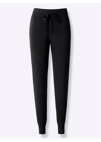 Heine Damen Strickhose, schwarz, Gr. 38, unifarben, 50% Viskose, 28% Polyester, 22% Polyamid, Hosen