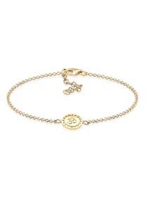 Elli Damen Armband "OM 925 Sterling Silber", 16cm, ohne Stein, Silber 925 (Sterlingsilber), gold, Silber 925 (Sterlingsilber), Armbänder