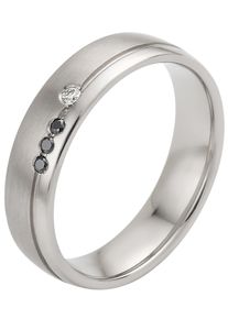Firetti Trauring "Schmuck Geschenk Hochzeit Ehering "LIEBE"", 19, 0,05 ct SI = kleine Einschlüsse mit Brillanten, Silber 925 (Sterlingsilber), 5mm,